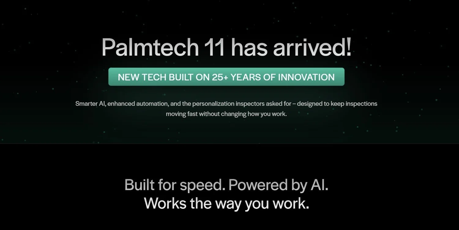 Palmtech 11 website homepage
