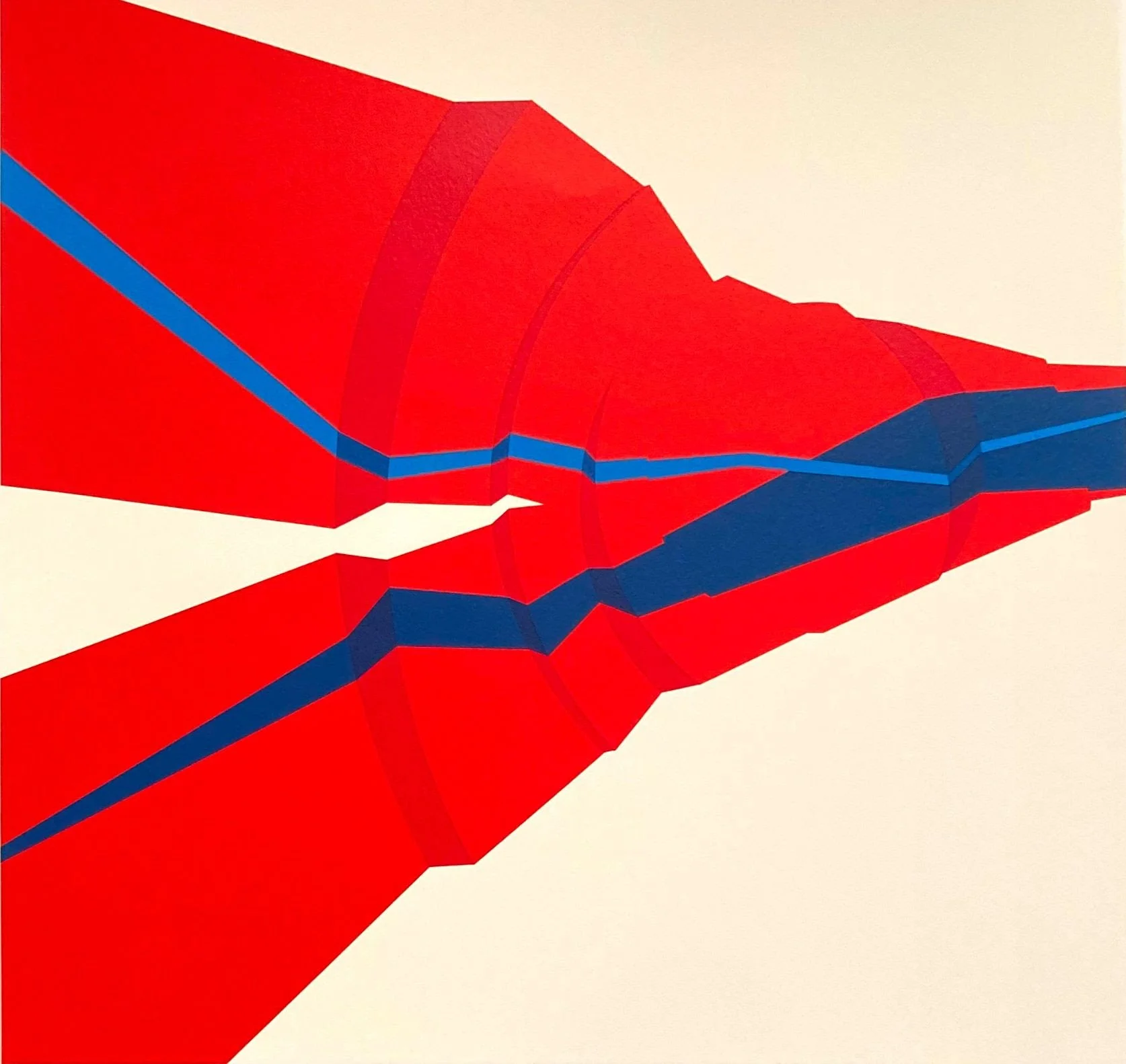 "Blues on Red" 1970
Silk screen print
13" x 14"