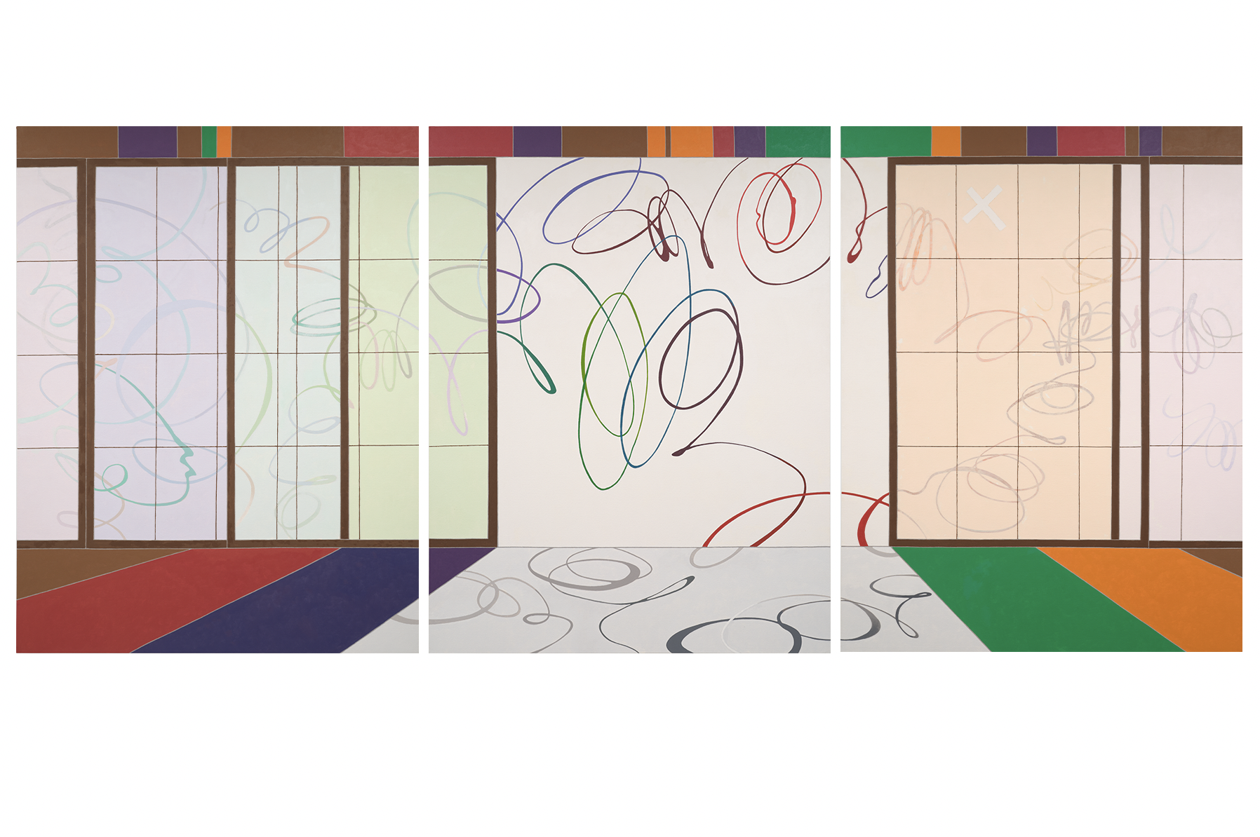 "Grand L.O.L. (Landscape of Life)" 2021
Acrylic on canvas
68" x 156"