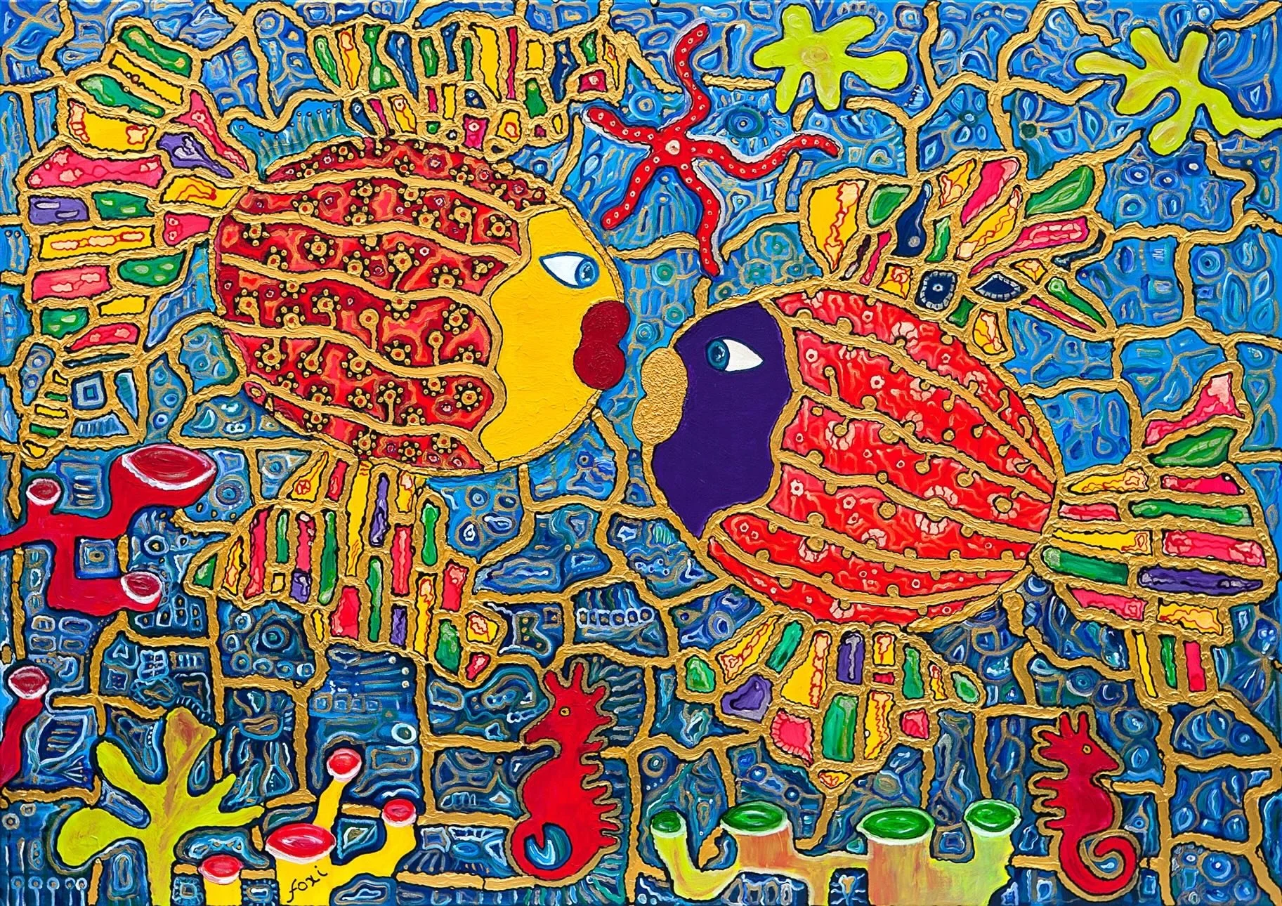 Rapprochement
Acrylic on canvas, 100x140 cm (40x55 inch)