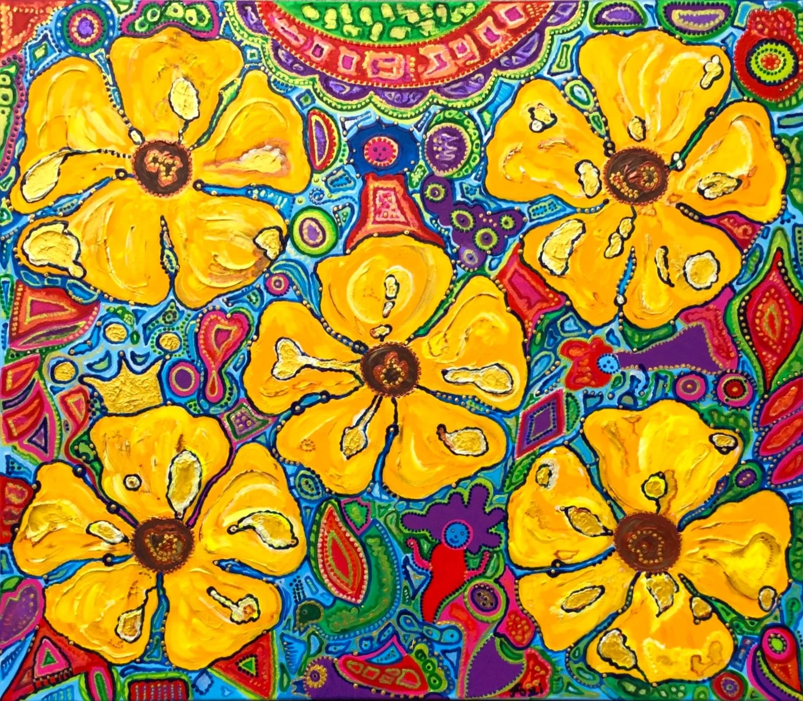 Sixth Sense, acrylic on canvas, 80x90 cm (31x35 inch), commissioned artwork