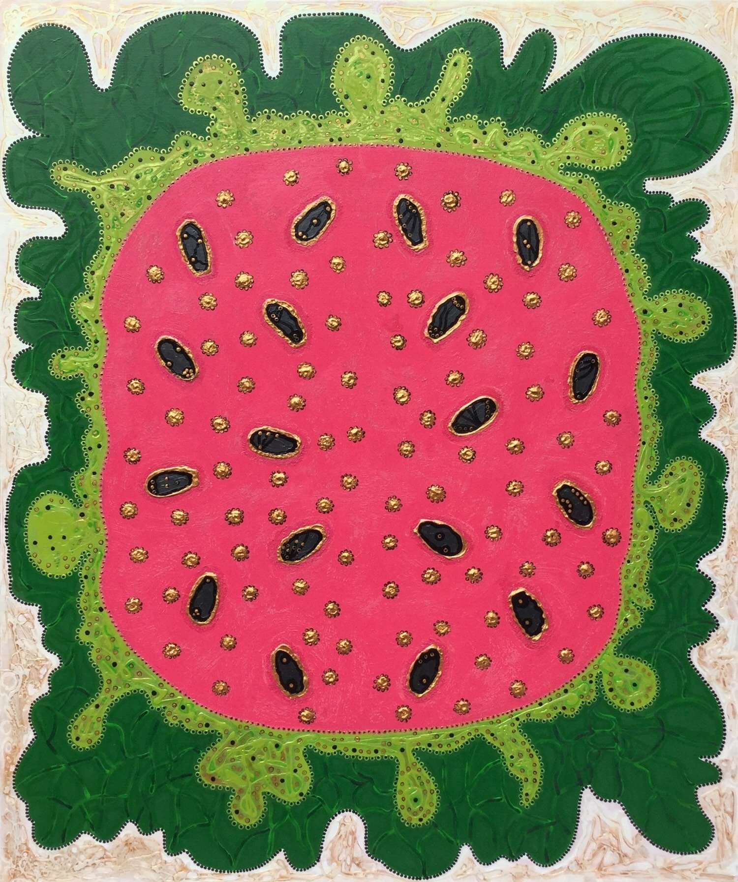 Ode to Watermelons II, acrylic on canvas, 120x100 cm (47x39 inch)