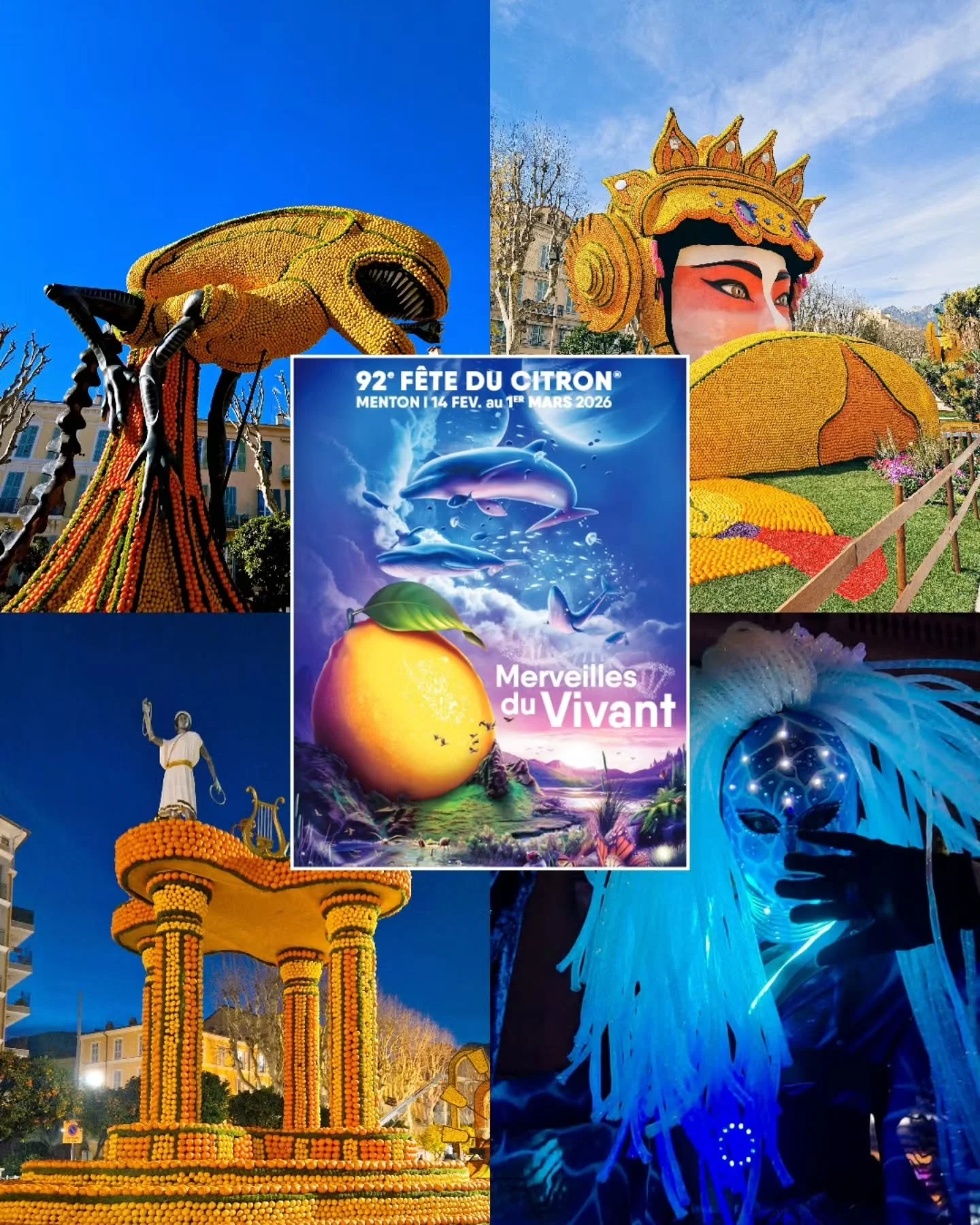 La F&ecirc;te du Citron arrive 💛 

Je ne sais pas toi, mais pour ma part j'ai tr&egrave;s h&acirc;te de d&eacute;couvrir les chars et les sculptures qui auront &eacute;t&eacute; cr&eacute;&eacute;s autour du th&egrave;me 🐋 Merveilles du Vivant

A l