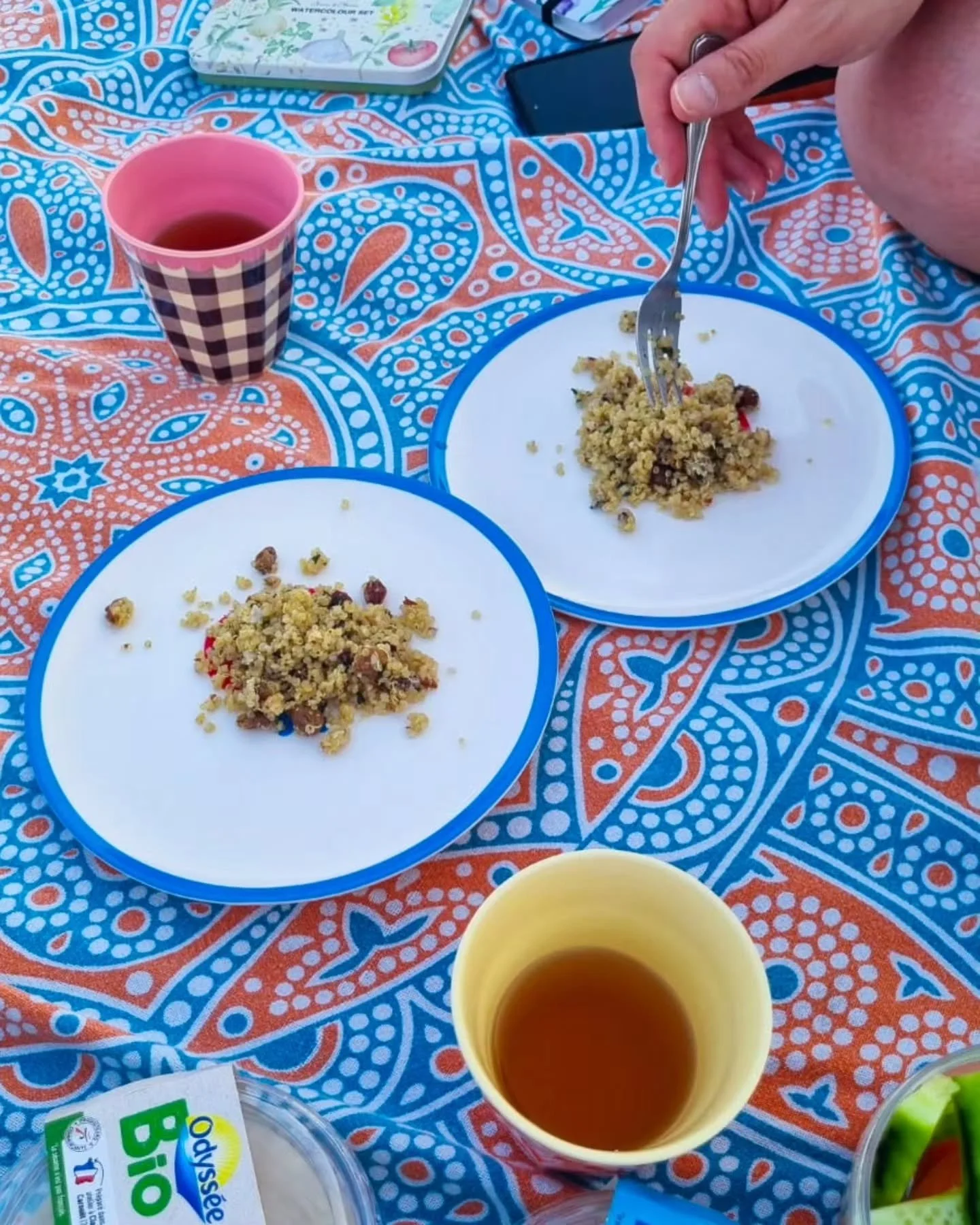 Jeudi dernier, on a d&eacute;sert&eacute; l'ap&eacute;ro des frenchy pour se faire un petit pique-nique cr&eacute;atif avec la copine @emmanuelle.exploration 🧡

J'en ai profit&eacute; pour ramener mes jolies assiettes offertes par @marinealbizzati e