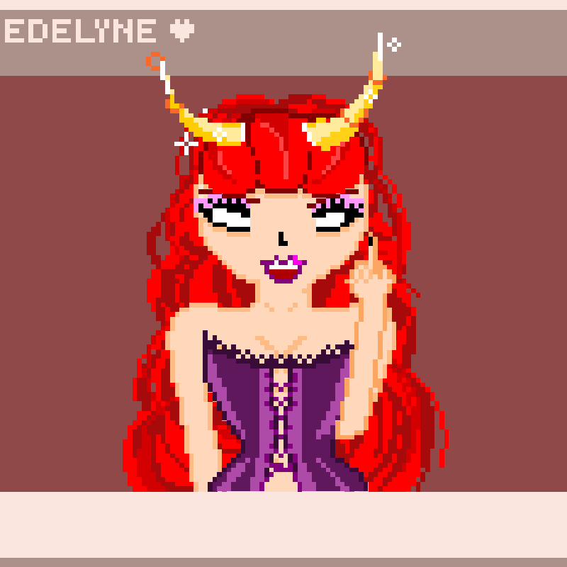 illustrations Edelyne - pixel dailies - 2022 06 16 horns.gif