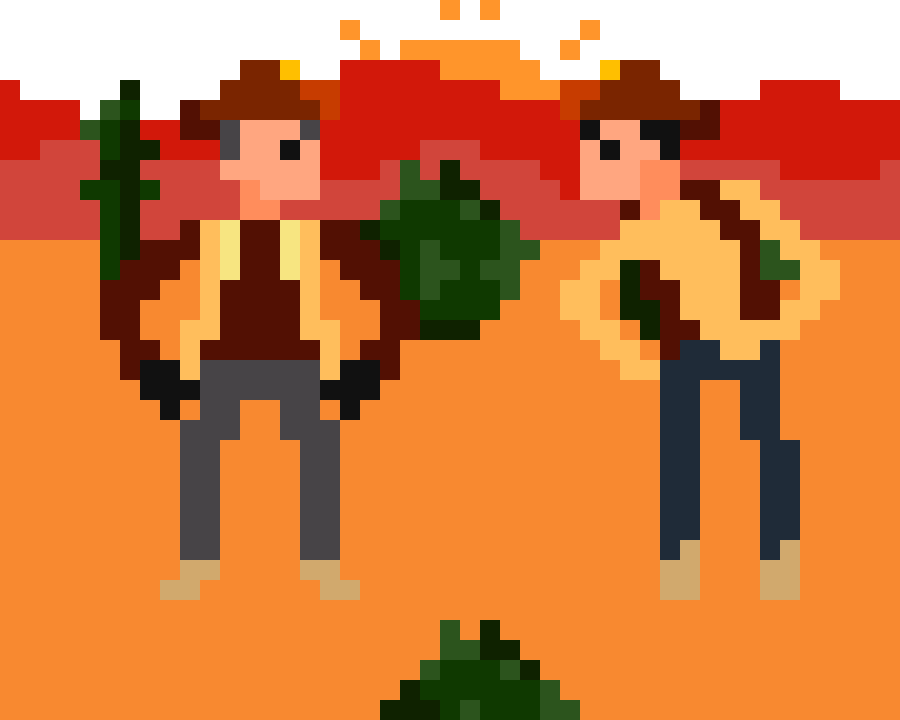 illustrations Edelyne - pixel dailies - 20180506 Cowboys.gif