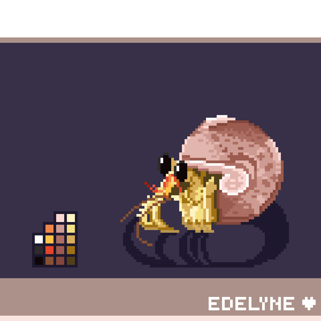 illustrations Edelyne - pixel dailies - 2022 06 27 crab.png