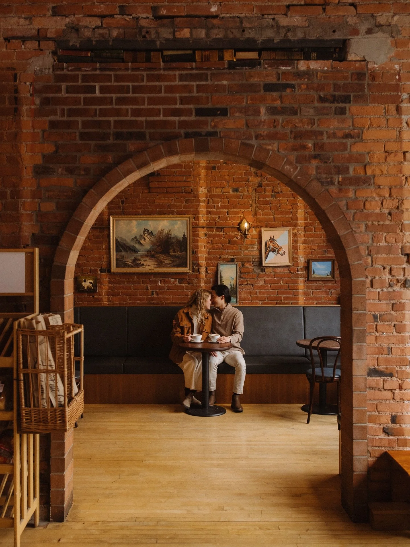Cozy coffee shop dates with Caroline + Ethan // I&rsquo;ve been dying to shoot at @le_petit_bakehouse_ ever since they opened their new shop, so when C mentioned maybe a coffee shop date for their engagement photos I was like YES PLZZZ!! Such a fun s