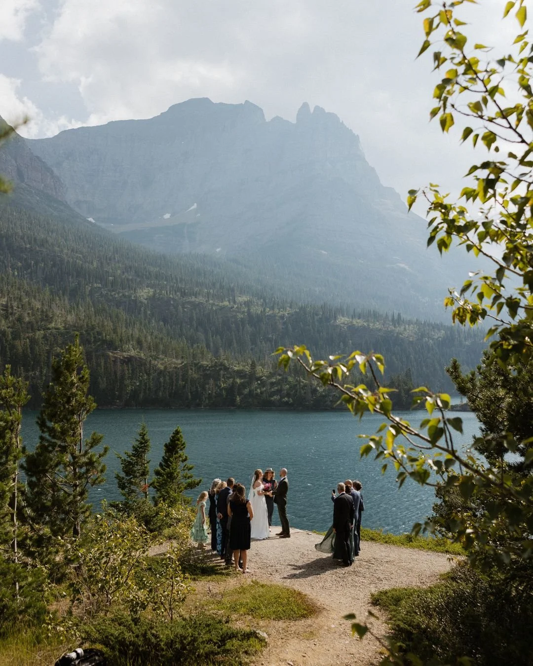A few snaps from Brooke &amp; Joseph's intimate wedding day in Glacier National Park // 

We started the day at their @staytreetops cabin then drove into GNP for a Sun Point ceremony with their closest family members. These two were so full of laught