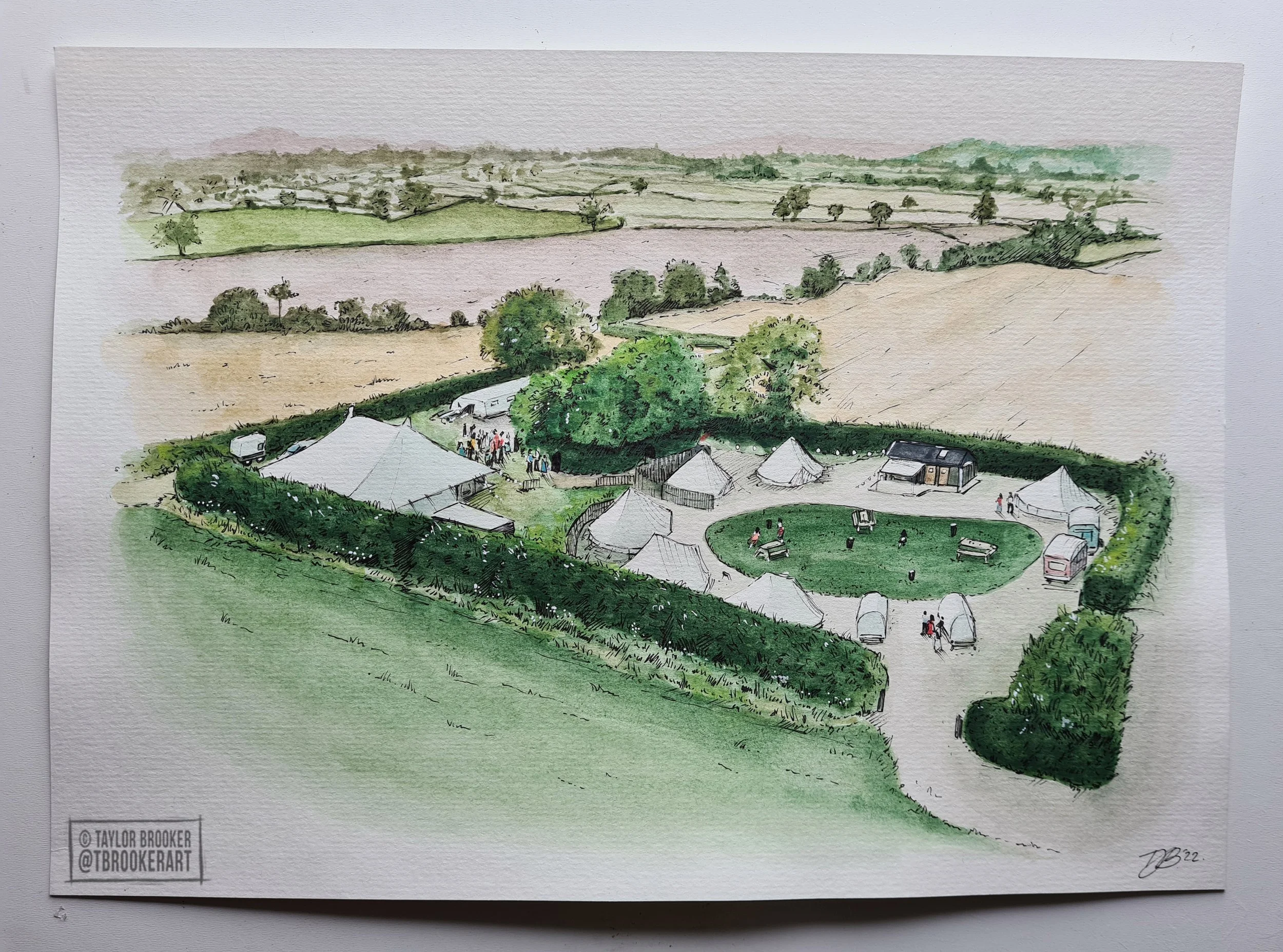 Wedding Venue in Watercolour (Commissioned, 2022)