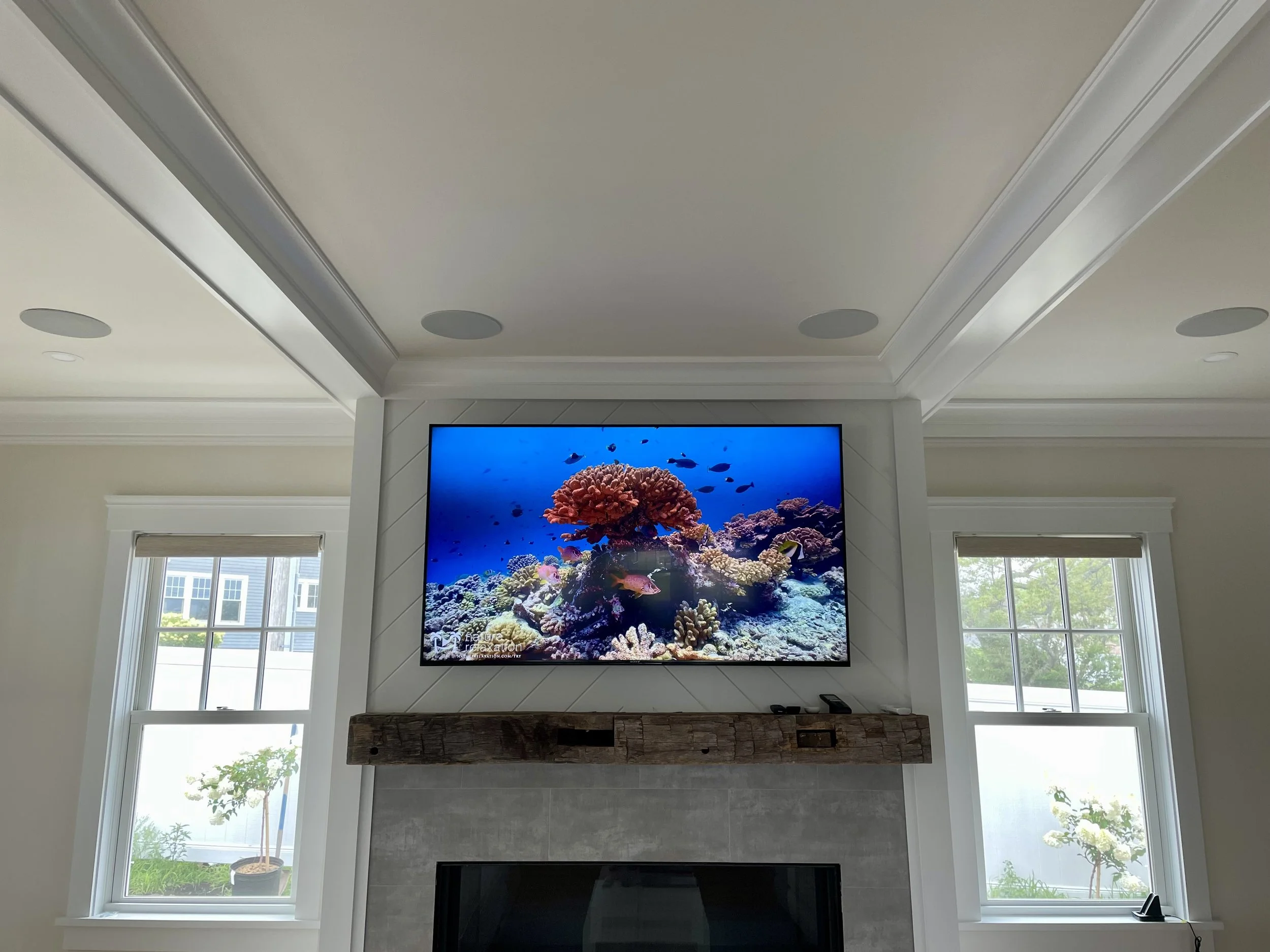 Whole house audio, Yamaha Surround, Lutron lighting control. Marshfield, MA