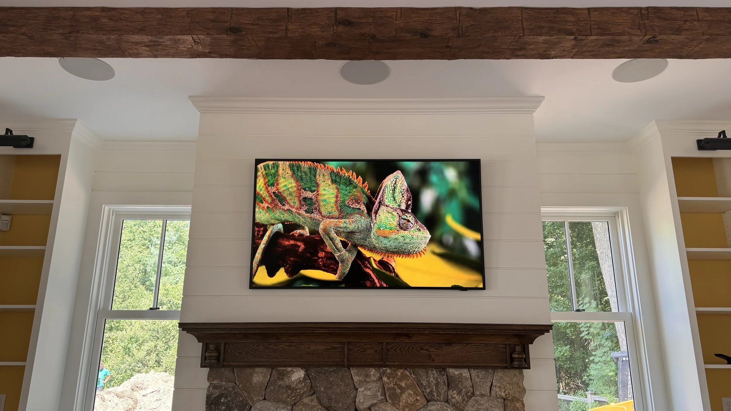 Whole house audio, Yamaha Surround, Lutron lighting control. Marshfield, MA