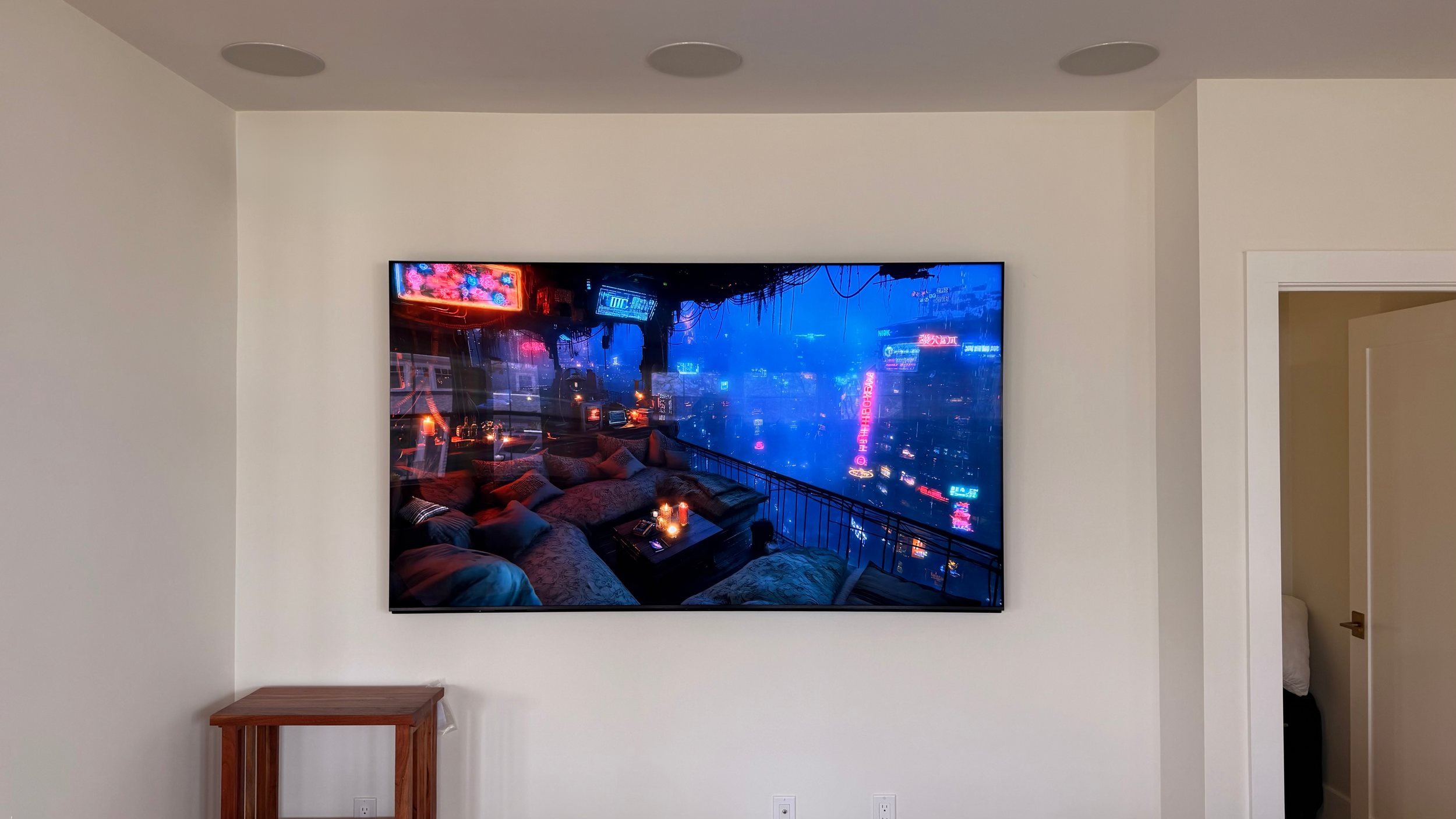 Sony Bravia 9 85" TV with OriginAcoustics speakers and Yamaha Musiccast