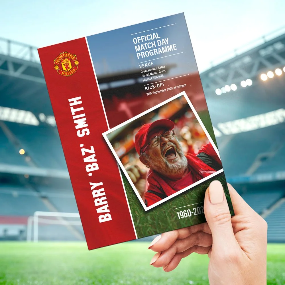 Football Fan Funeral Order of Service