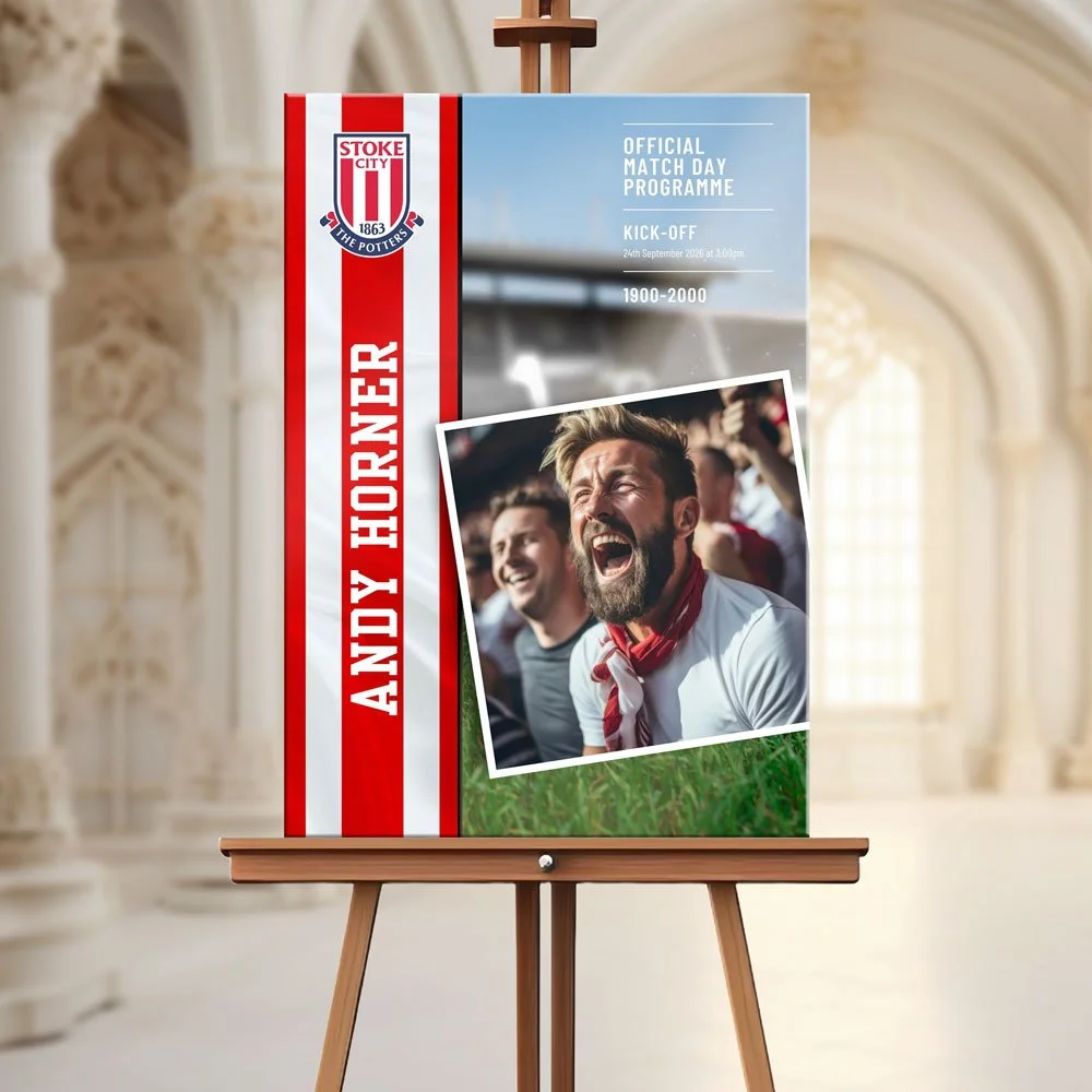 Football Fan Funeral Welcome Sign