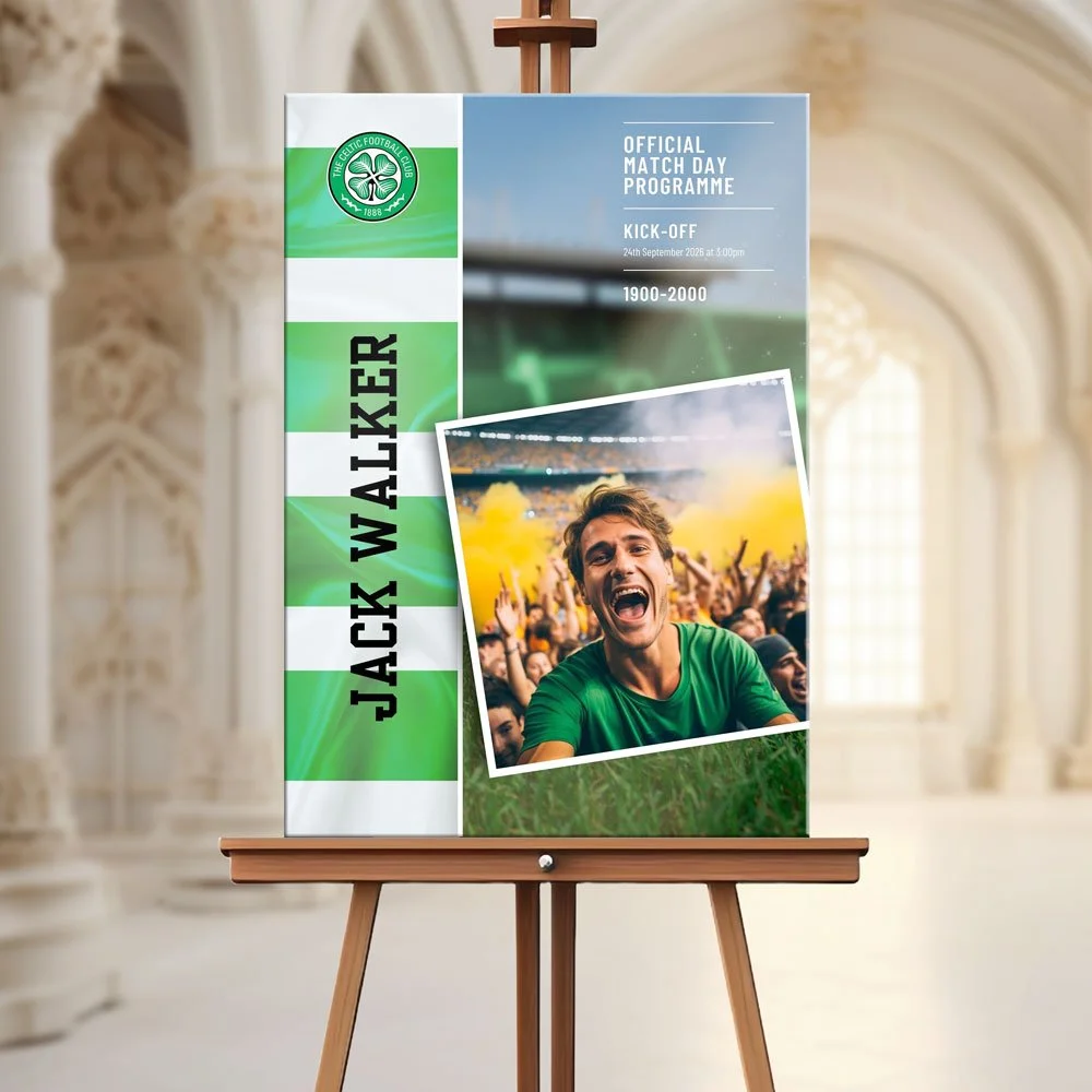 Football Fan Funeral Welcome Sign