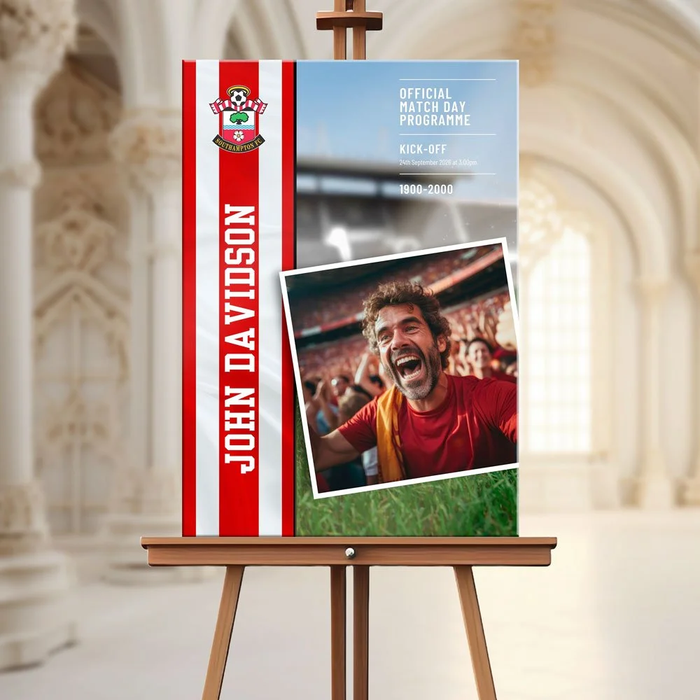 Football Fan Funeral Welcome Sign