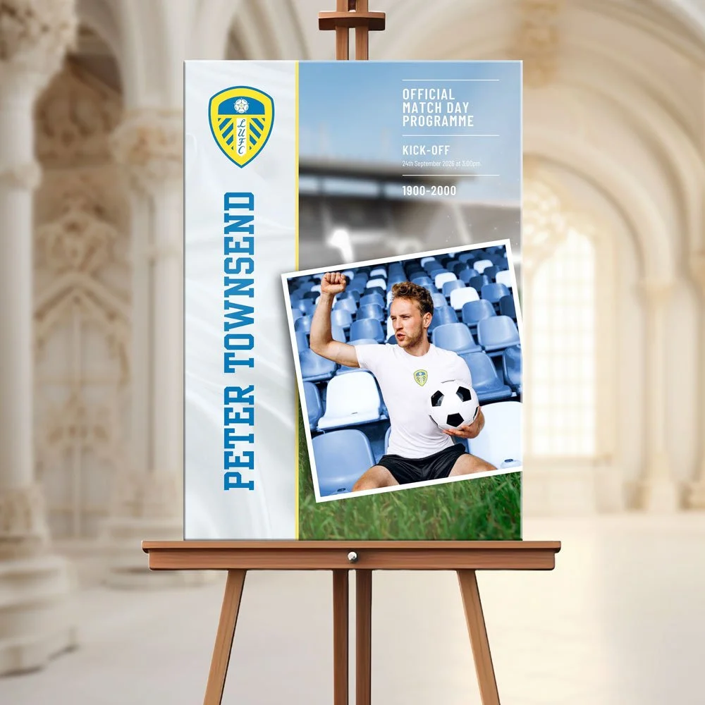 Football Fan Funeral Welcome Sign
