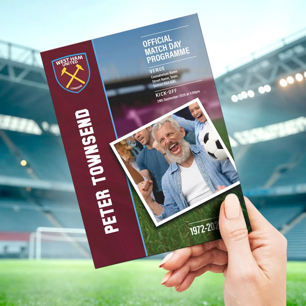 Football Fan Funeral Order of Service