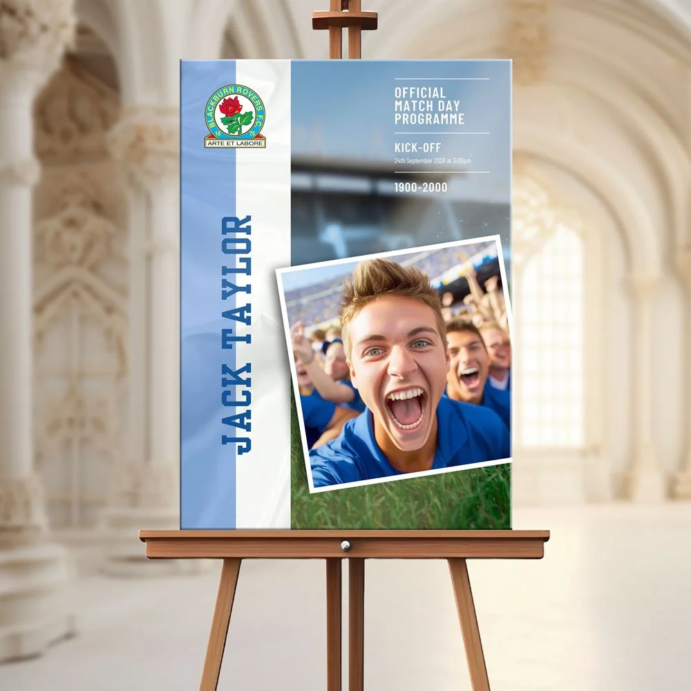 Football Fan Funeral Welcome Sign