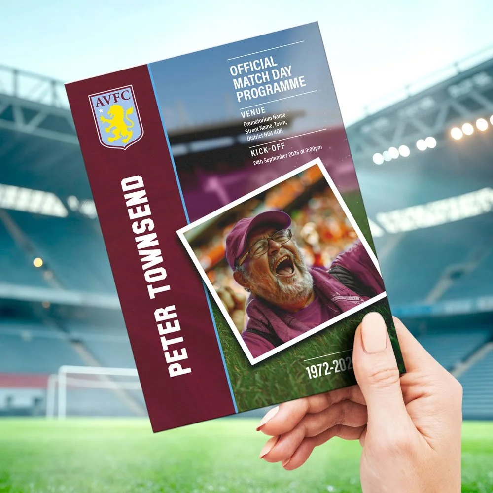 Football Fan Funeral Order of Service