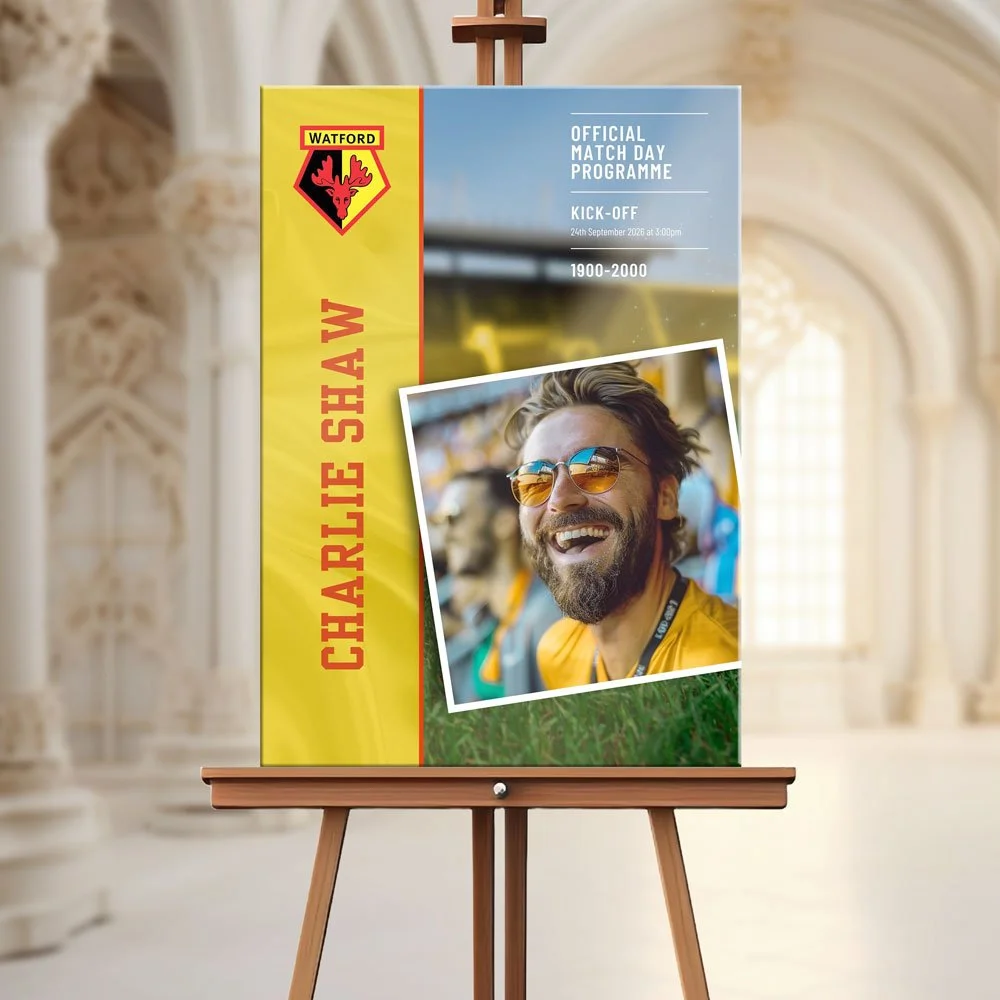 Football Fan Funeral Welcome Sign