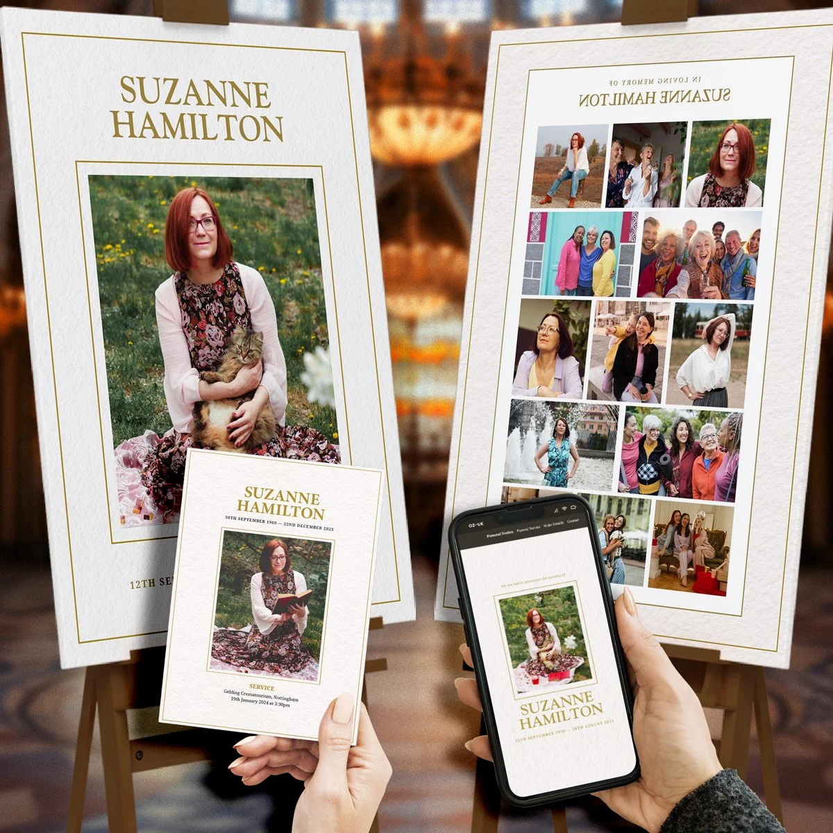 Timeless White Printed Funeral Stationery Bundle