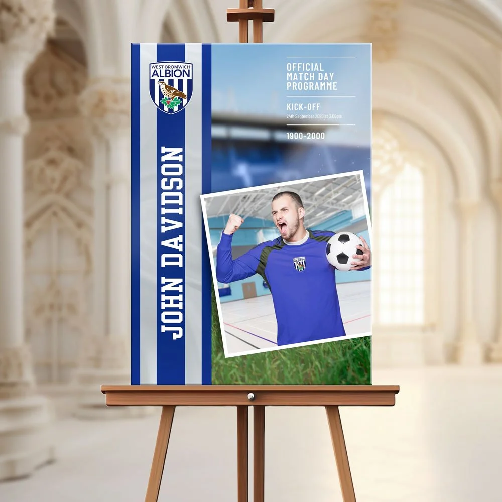 Football Fan Funeral Welcome Sign