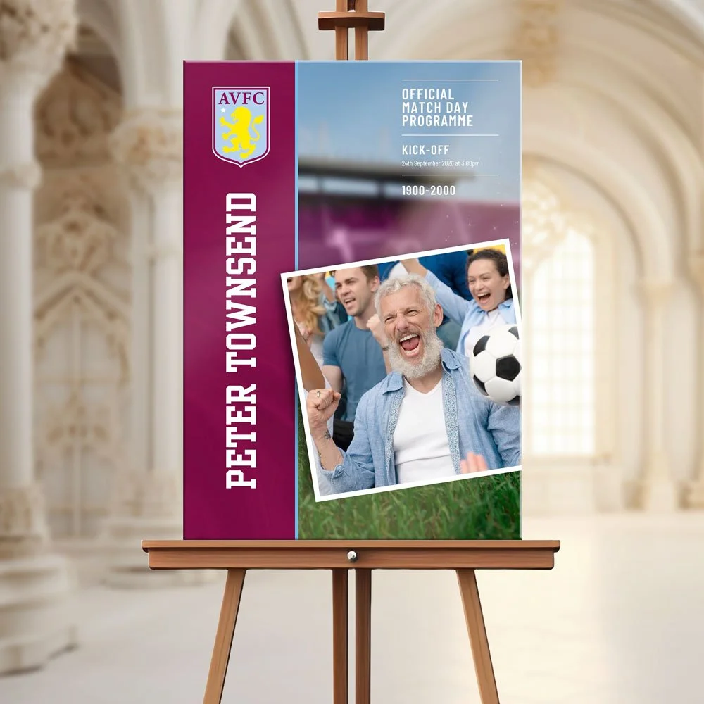 Football Fan Funeral Welcome Sign