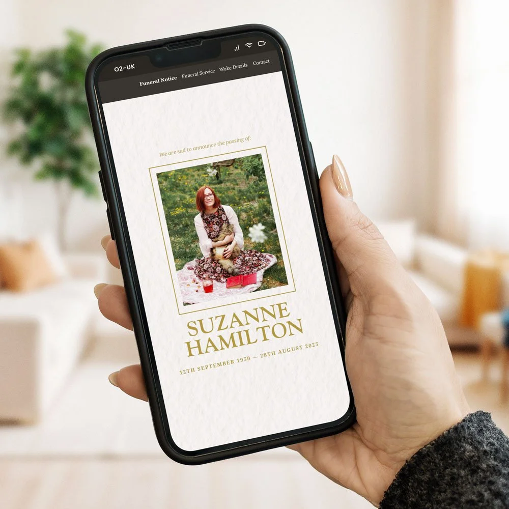 Timeless Digital Funeral Notice