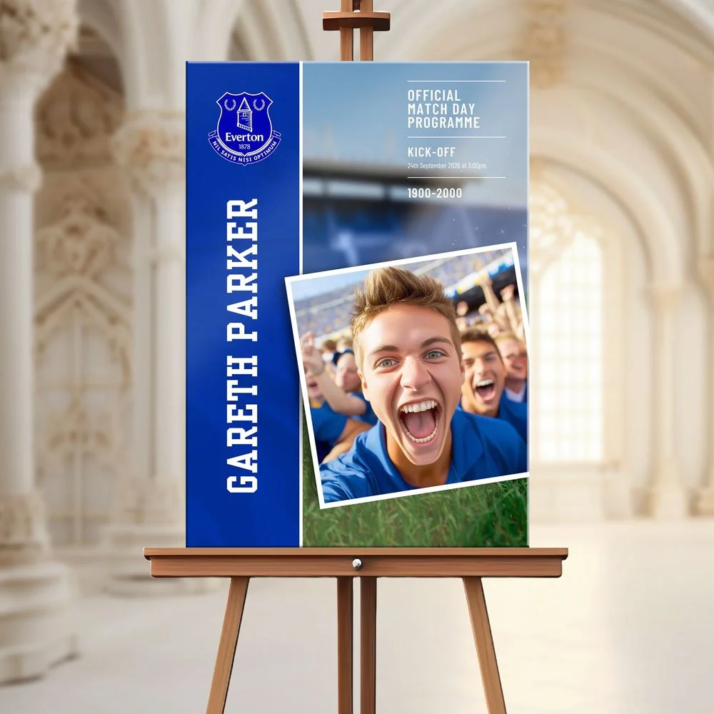 Football Fan Funeral Welcome Sign
