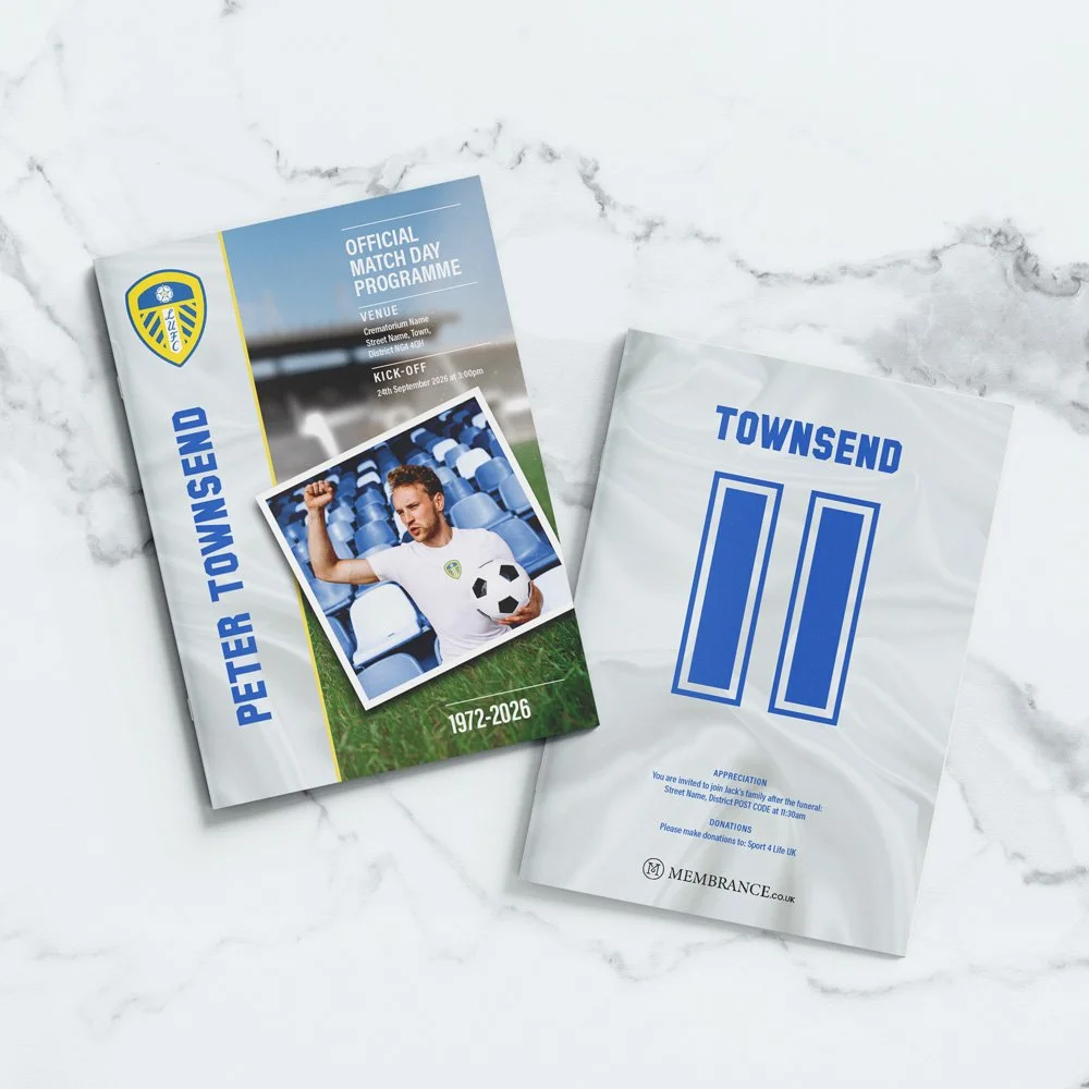 Leeds United Football Club Funeral Order of Service