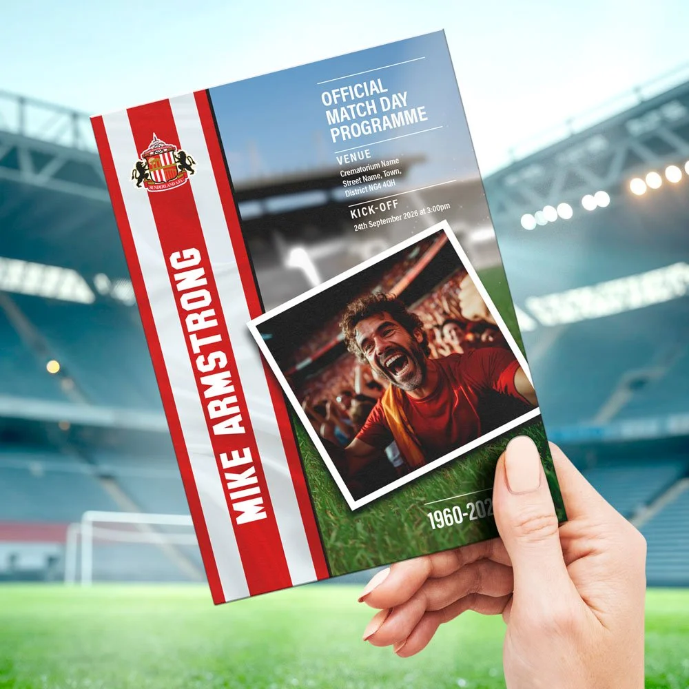 Football Fan Funeral Order of Service