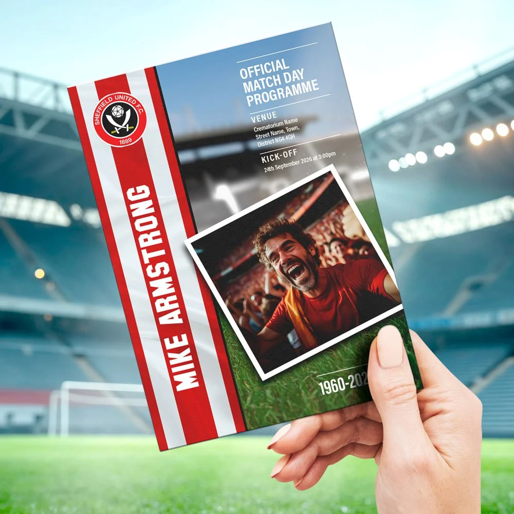 Football Fan Funeral Order of Service