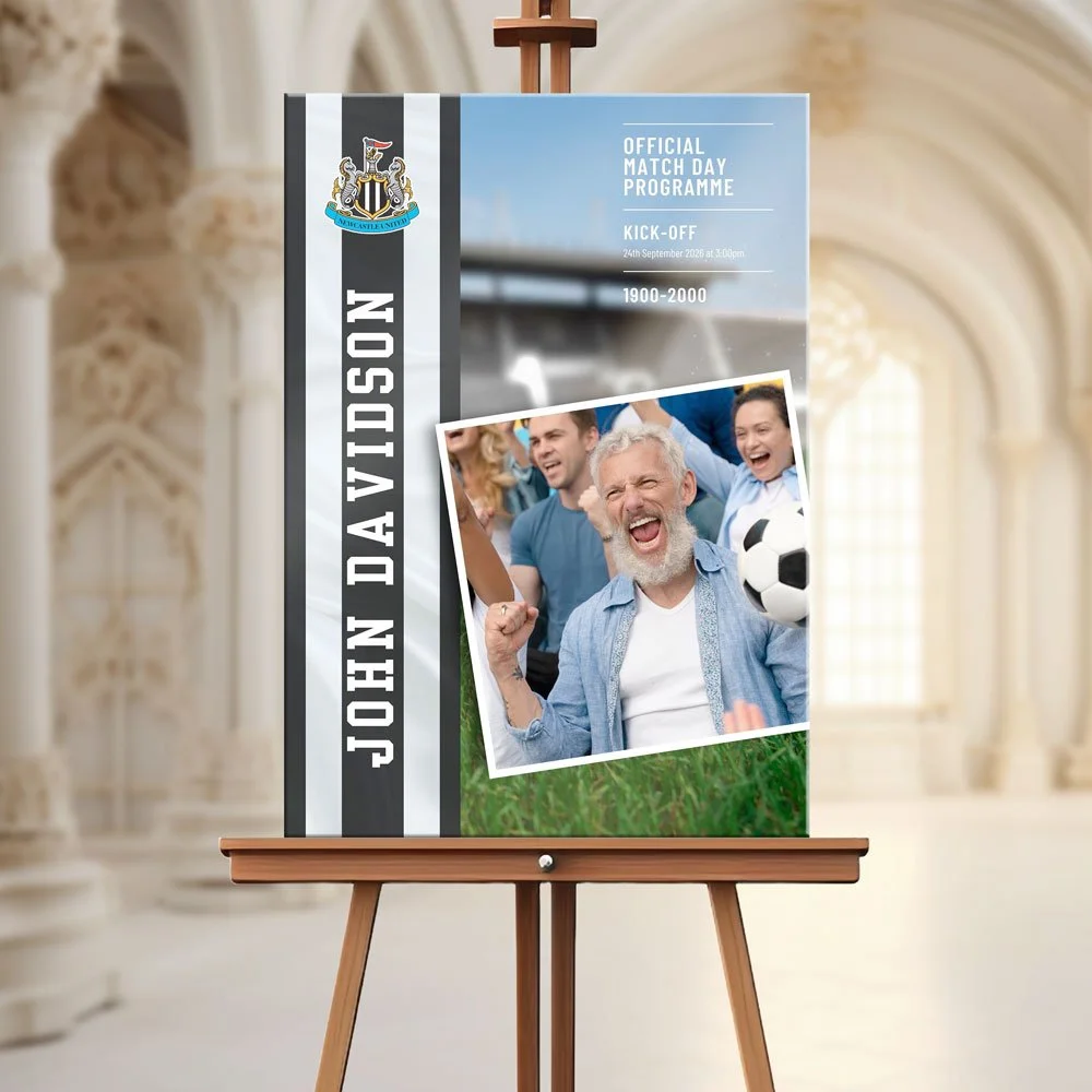 Football Fan Funeral Welcome Sign