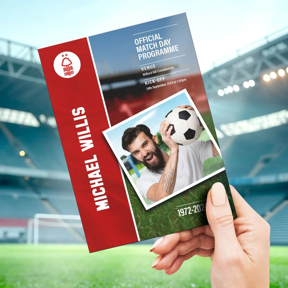 Football Fan Funeral Order of Service