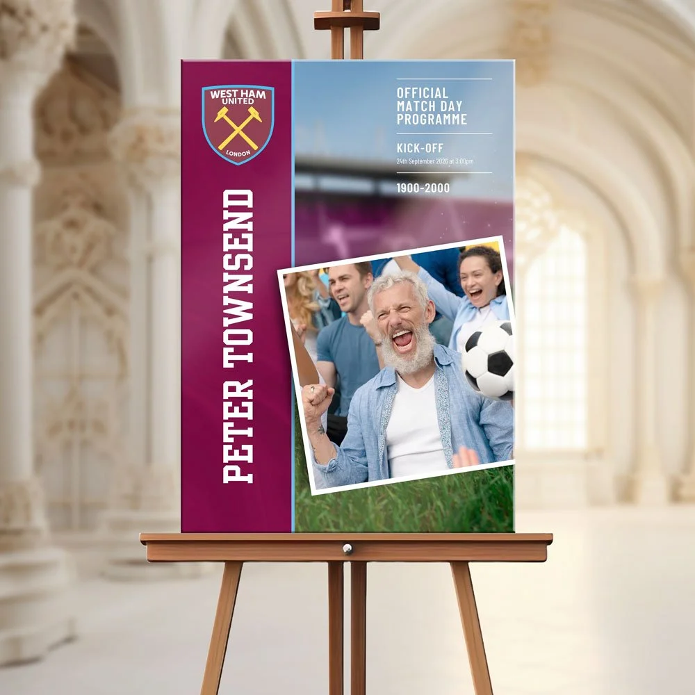 Football Fan Funeral Welcome Sign