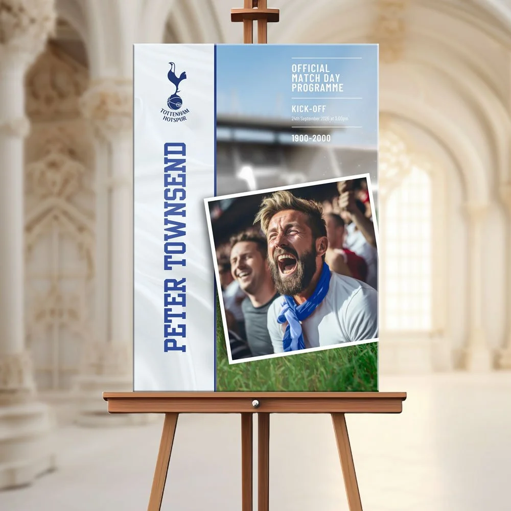 Football Fan Funeral Welcome Sign