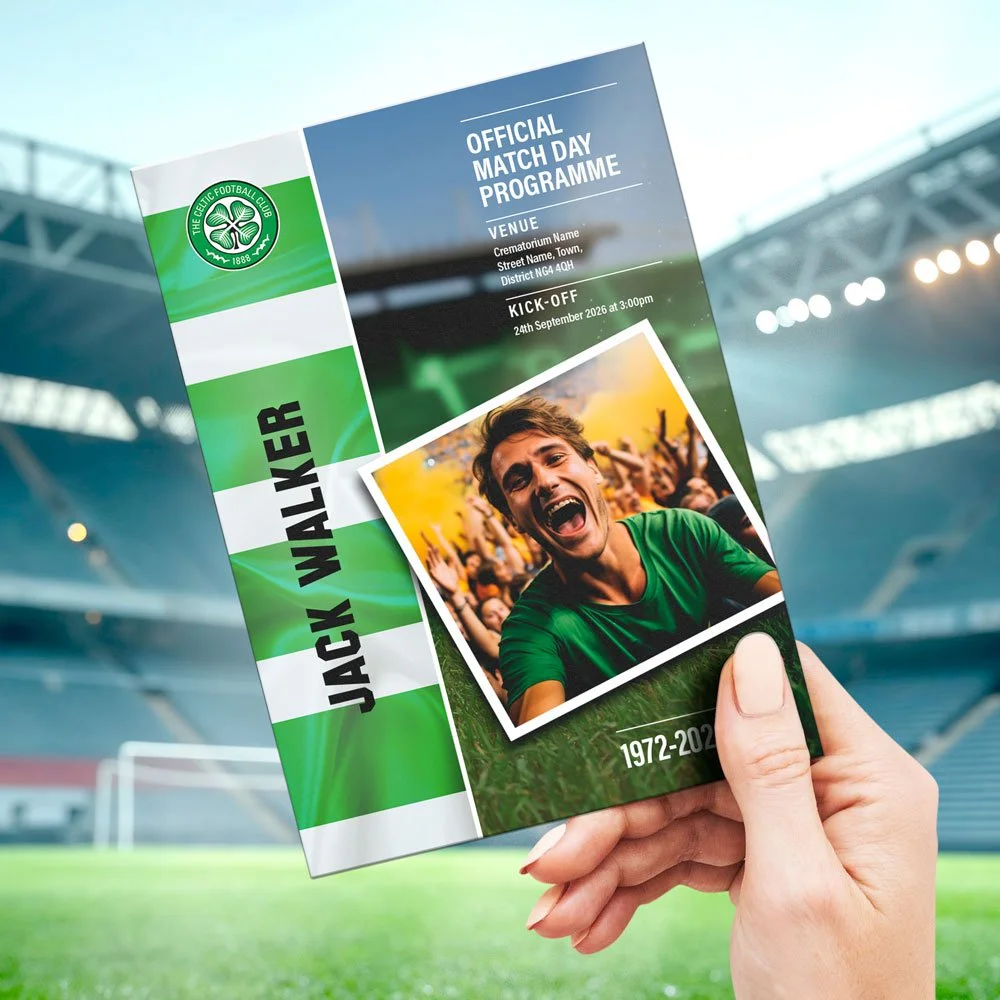 Football Fan Funeral Order of Service