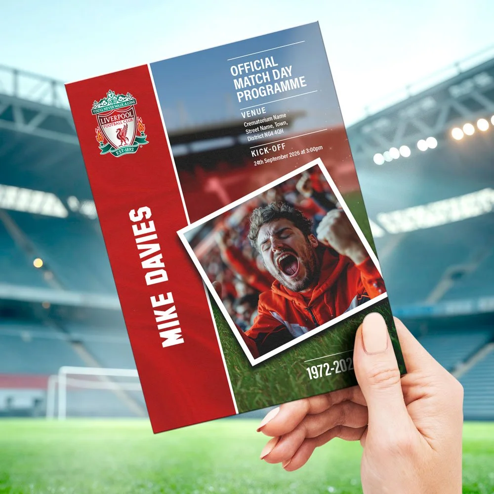 Football Fan Funeral Order of Service