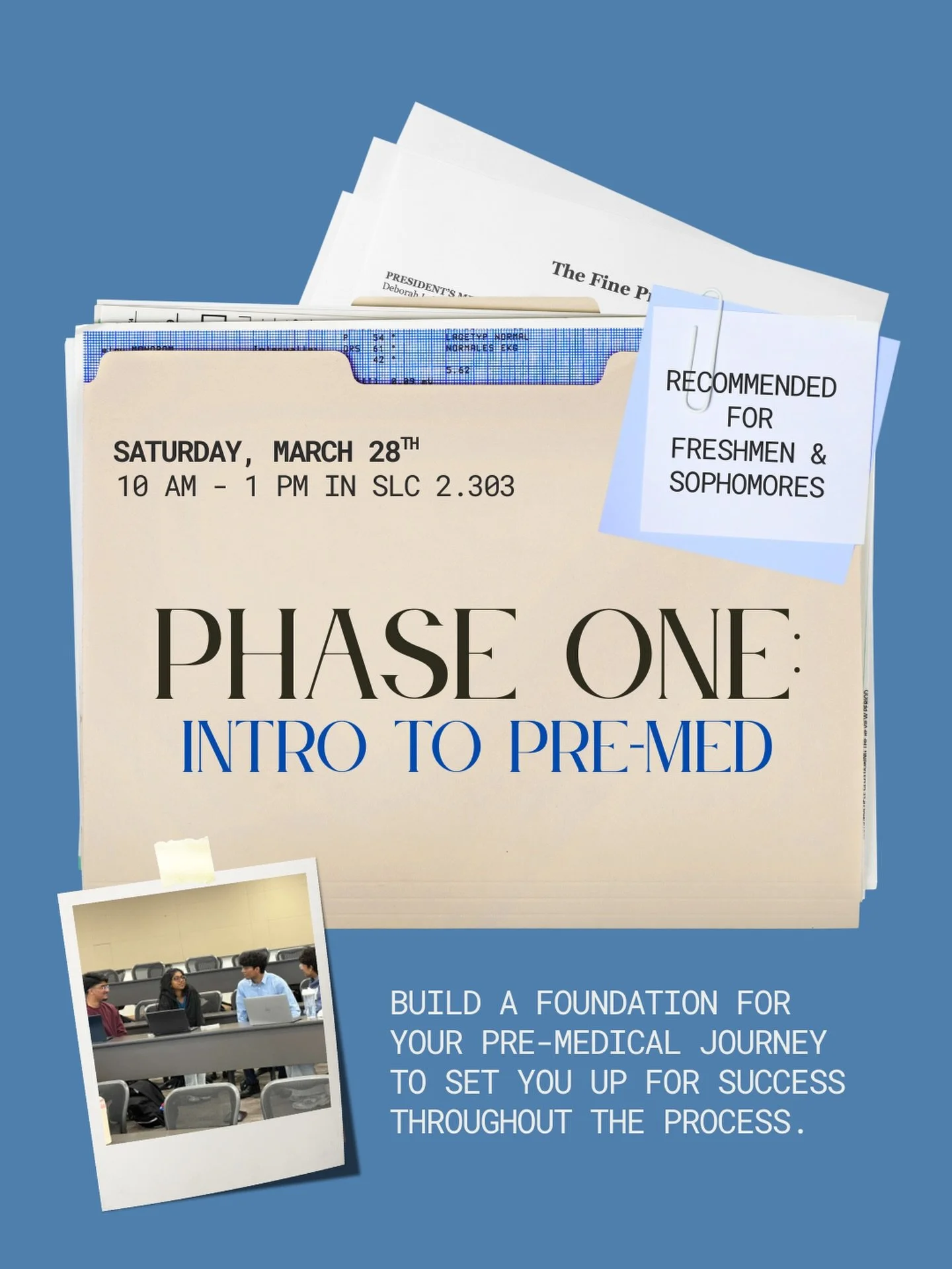 Hello everyone! We are so excited to announce the last phase of Molding Apps: Phase 1! It&rsquo;s aimed at freshmen and sophomores, and is about more than just how to excel in your classes. We teach students how to go beyond academics and pursue clin