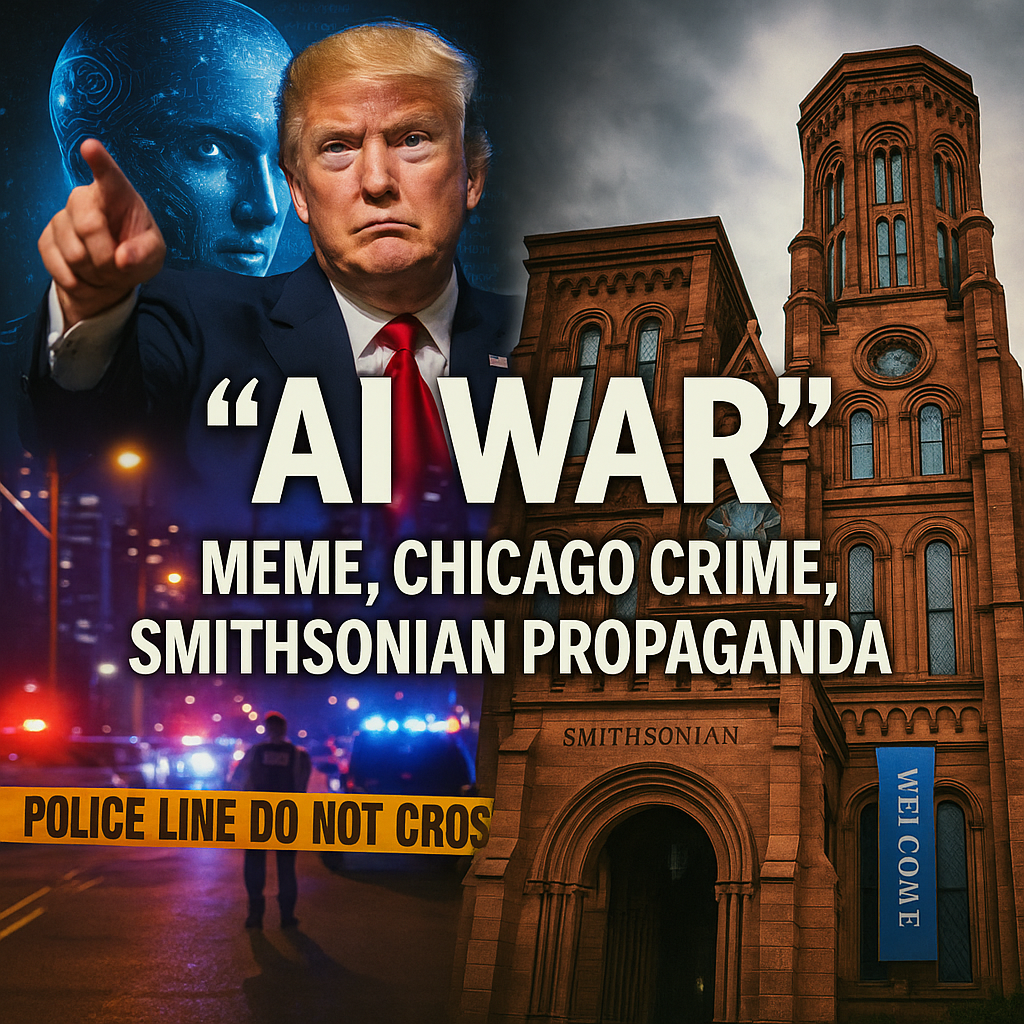 Trump AI War Meme Chicago Fallout Smithsonian Propaganda