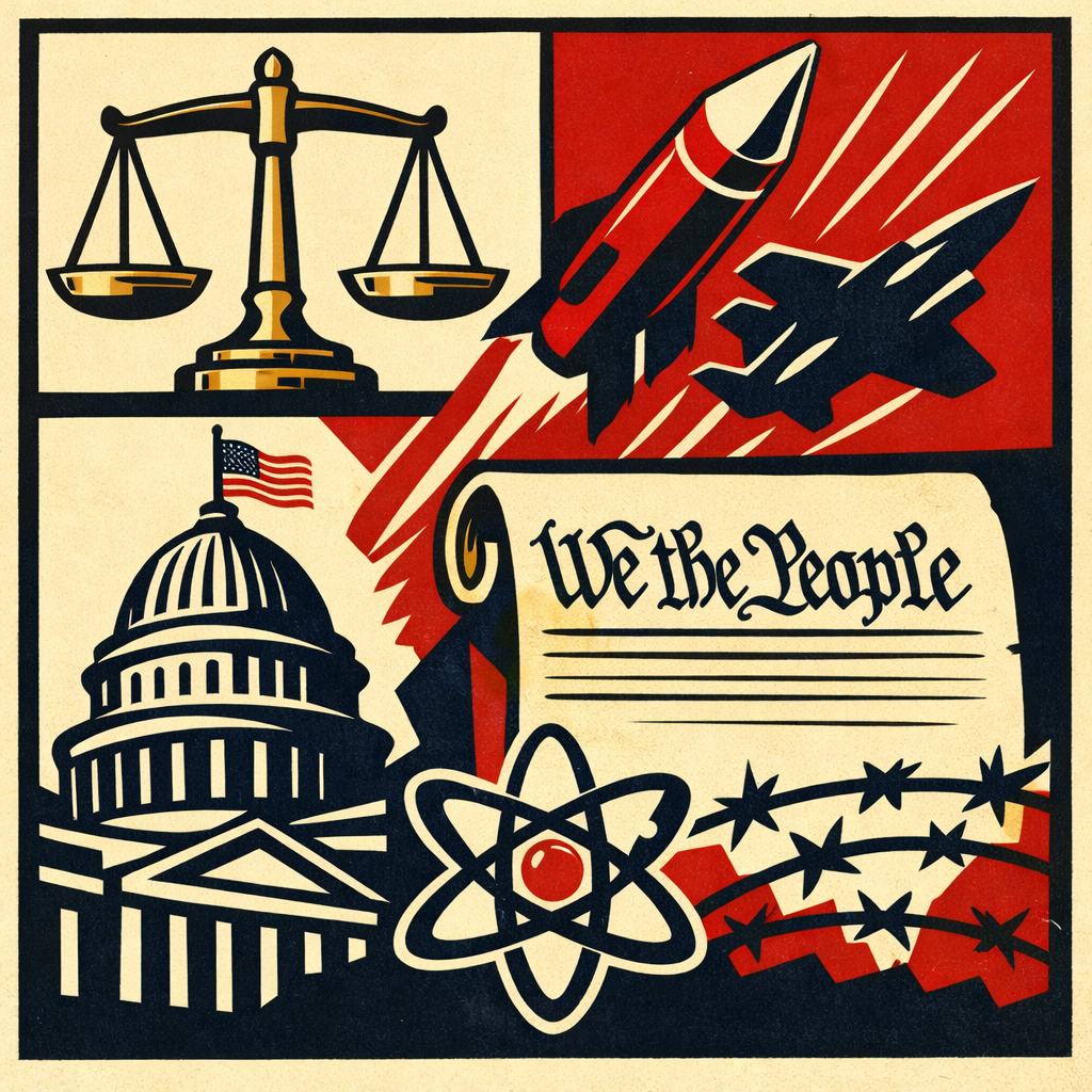 Illustration of the U.S. Capitol, Constitution, gavel, and SAVE Act documents symbolizing Senate rules, election integrity, and the filibuster debate.