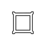 Empty black picture frame