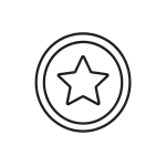Share icon with an upward arrow inside a circle