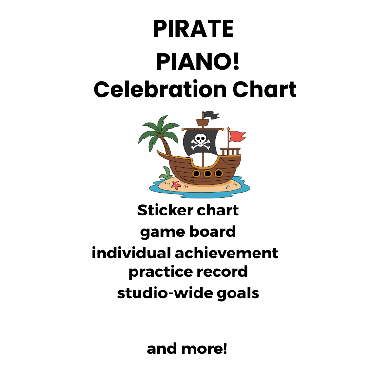 Pirate Piano Celebration Chart – Piano Practice & Studio Goal Tracker