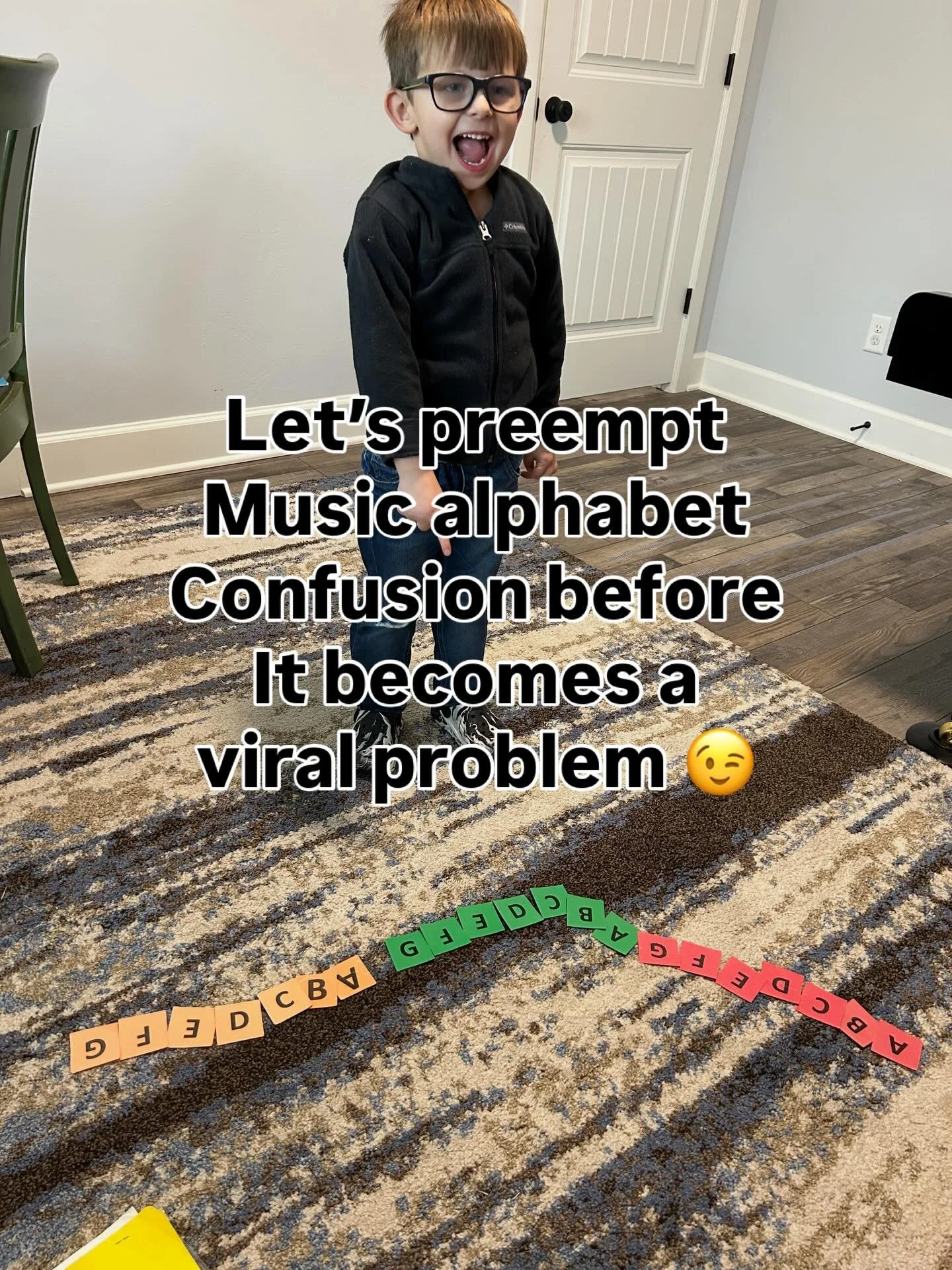 Musical alphabet confusion can be a real situation with young children!

I use these music alphabet cards from @joymorinpiano . You can find them on her blog at colorinmypiano.com.

Use these cards to make a musical &ldquo;snake&rdquo;. Kids love it 