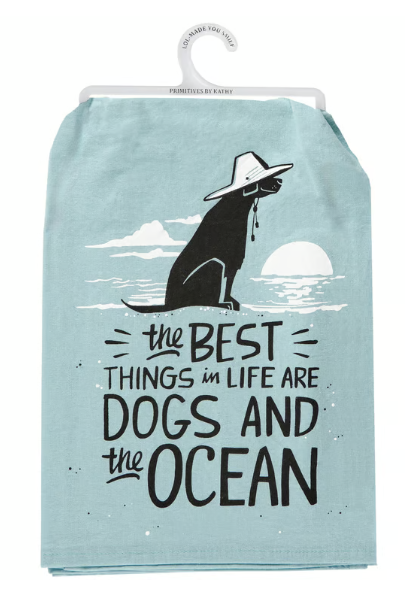 Towel - Best Things Dogs Ocean.png