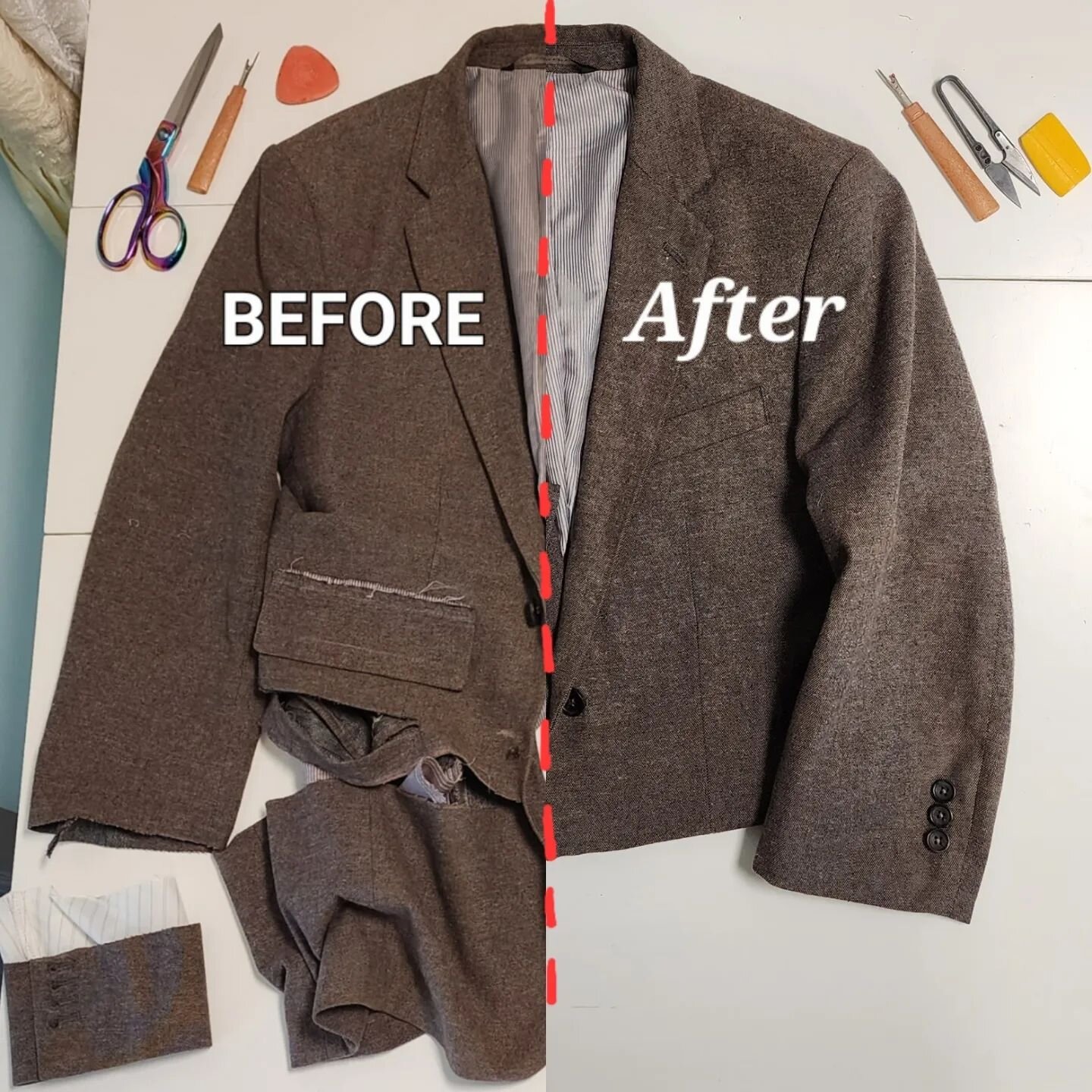 Boyfriend jacket too overbearing? Your boyfriend's weird tailor refuse to fix women's suits?? (I don't know why but some of them operate like old timey barber shops)

Let's make it into something you'll actually wear.

#localtailor #womenfashion #upc