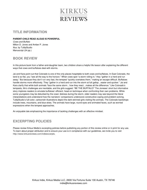 KIRKUS REVIEW - COWS AND BUFFALO.jpg